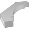 Ekena Millwork 3 1/2-in. W x 28-in. D x 34-in. H Merced Architectural Grade PVC Knee Brace BRCP035X28X34MRC - alternate 3